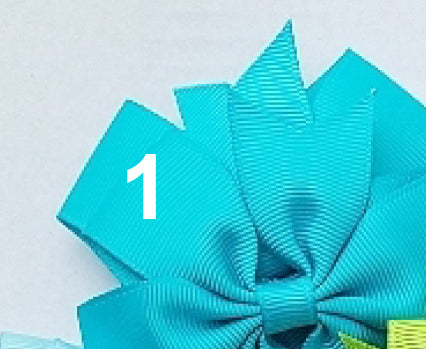 Grosgrain 3" Double Loop Bow Pony Tail Tie 2 PC Set (CLICK TO SELECT COLORS)