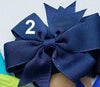 Grosgrain 3" Double Loop Bow Pony Tail Tie 2 PC Set (CLICK TO SELECT COLORS)