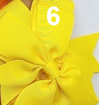 Grosgrain 3" Double Loop Bow Pony Tail Tie 2 PC Set (CLICK TO SELECT COLORS)