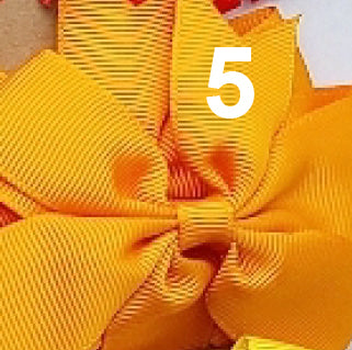 Grosgrain 3" Double Loop Bow Pony Tail Tie 2 PC Set (CLICK TO SELECT COLORS)