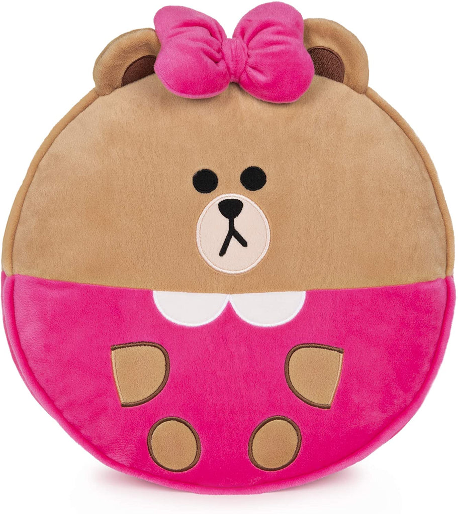 Line Friends Official Plush Collectible Toy Character Pillow, Choco Bear