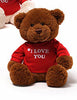 Chocolate Teddy Bear, I Love You Red T-Shirt