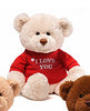 Cream Teddy Bear, Red I Love You T-Shirt