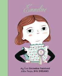 Little People Big Dreams Emmeline Pankhurst Book with cartoon drawing of Emmeline Pankhurst as the cover