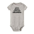 I Really Love My Grandpa, Onepiece Bodysuit, Grey