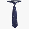 little boys necktie, navy, palm tree print, adjustable elastic and velcro