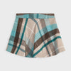 4952 Plaid Lurex Skirt, Emerald Green