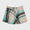 4952 Plaid Lurex Skirt, Emerald Green