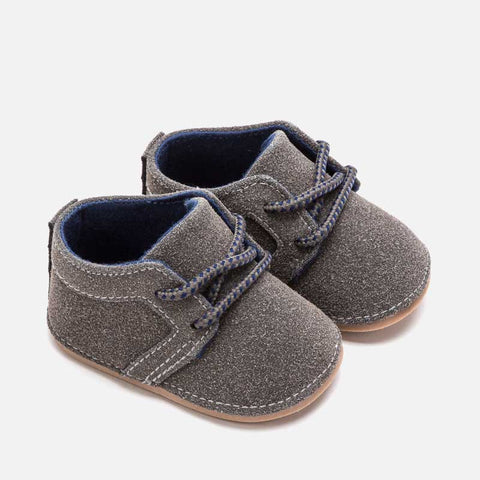 9208 Mayoral Boys Charcoal Gray Ultrasuede Non-skid Shoes