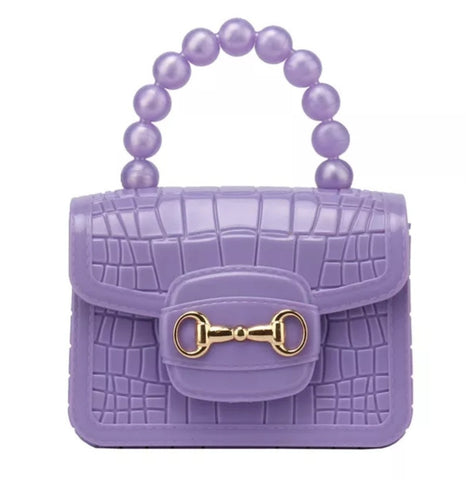 Mini Jelly Candy Colored Purse/Handbag - Purple