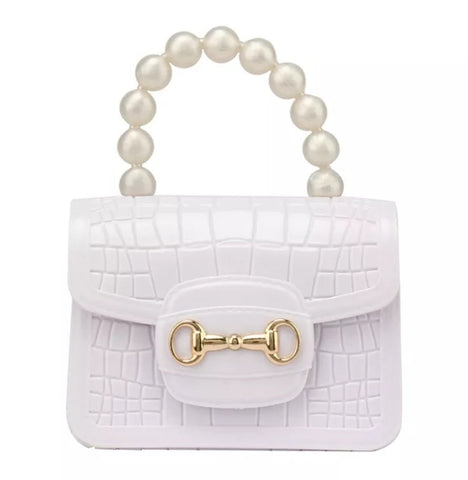 Mini Jelly Candy Colored Purse/Handbag - White
