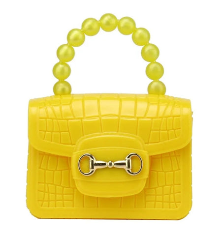 Mini Jelly Candy Colored Purse/Handbag - Yellow