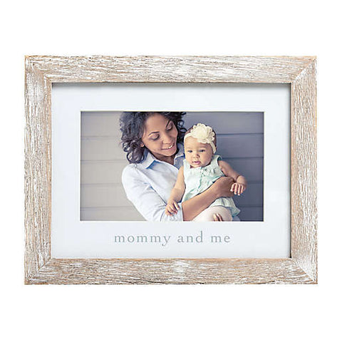 Pearhead - Mommy and Me Picture Frame, Rustic Weathered Wood