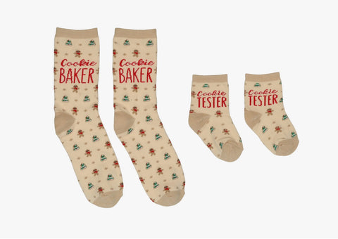 Mommy & Me Holiday Sock Set, Cookie Baker & Tester