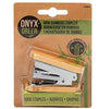 Onyx & Green Mini Bamboo Stapler w/ 1000 Staples