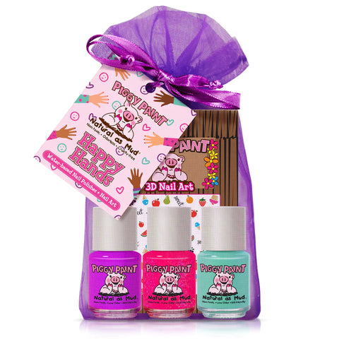 Piggy Paints SCENTED - Non-toxic, Scented, Natural, Kid-safe Nail Polish -  Happy Hands Gift Set