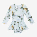 Posh Peanut Bamboo L/S Basic Twirl Bodysuit - Percy Dragon
