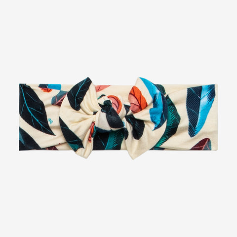Posh Peanut Bamboo Bow Headwrap Headband - Casper Leaves