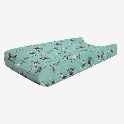 Posh Peanut Bamboo Changing Pad Cover -  Wallace Horse & Knight