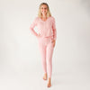 Posh Peanut Bamboo Women's L/S Jogger Pajama Set - Rose Pink Waffle