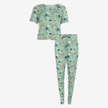 Posh Peanut Bamboo Women's S/S Scoop Neck Lounge Jogger Pajama Set - To The Stars