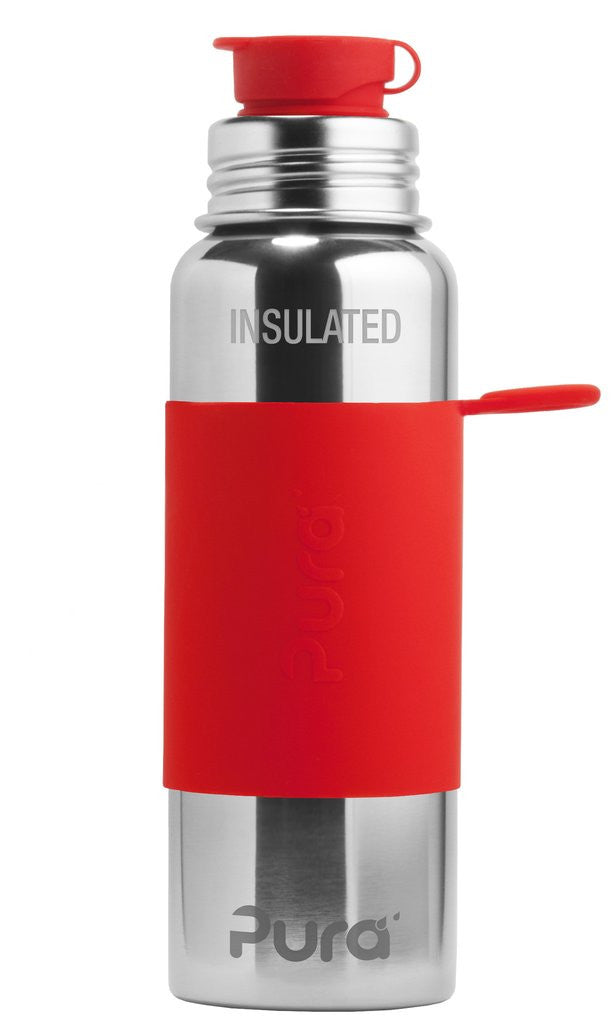 Pura Stainless Bottle & Accessories - RED INSULATED 22 oz (MORE COLOR OPTIONS)