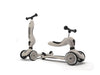 Scoot and Ride Highway Kick, Convertible Kickboard Scooter & Ride Along, Ash Cement White