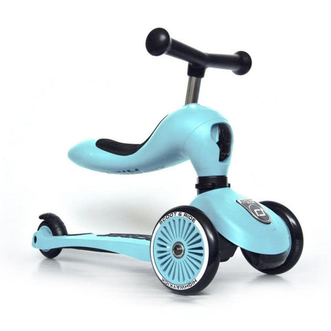 2-in-1 Scoot and Ride Highway Kick, Convertible Scooter & Ride Along, Blueberry