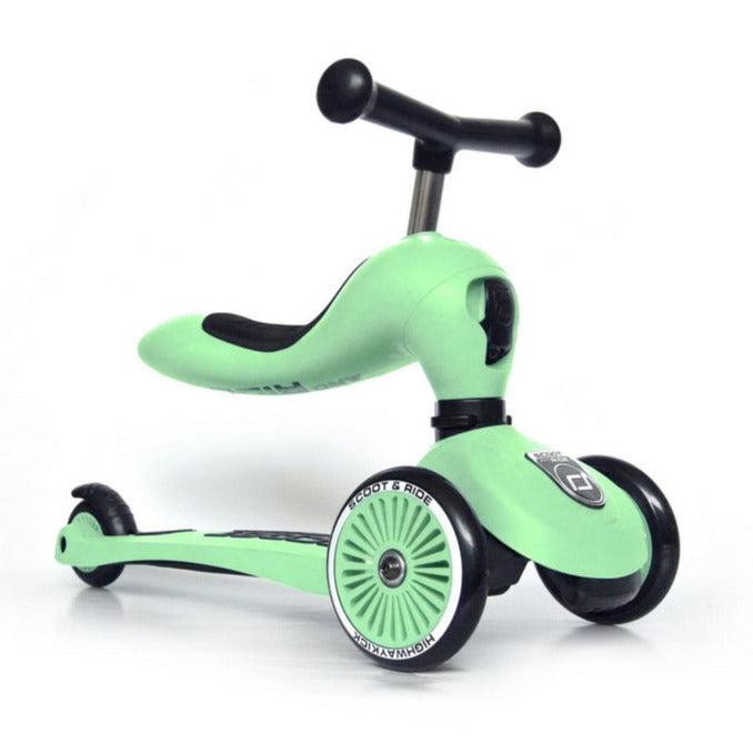 2-in-1 Scoot and Ride Highway Kick, Convertible Scooter & Ride Along, Kiwi Green