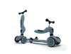 2-in-1 Scoot and Ride Highway Kick, Convertible Scooter & Ride Along, Steel Blue