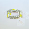 Face Mask w/Clear Panel, Lip Reading, Reusable - Kids Size, Grey Polar Bear