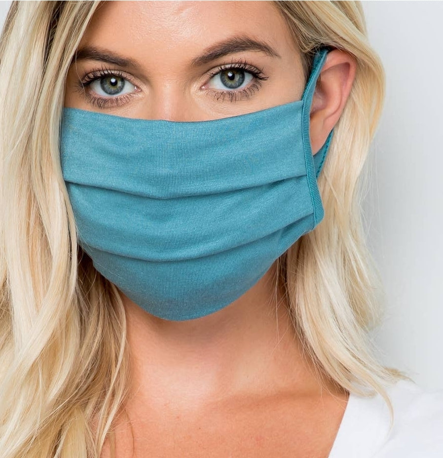 Face Masks, Washable, Reusable, Tween/Adult Size - Solid Teal