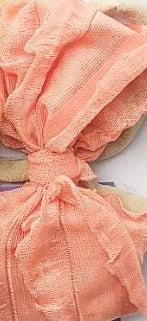 4.5" Shabby Chic Crinkle Bow & Soft Nylon Headband (CLICK FOR COLOR OPTIONS)
