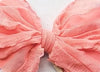 4.5" Shabby Chic Crinkle Bow & Soft Nylon Headband (CLICK FOR COLOR OPTIONS)