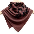 Ladies Hand-Printed Jersey Bandana, Black Parsley Coco