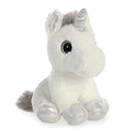 Aurora silver unicorn plush, front view