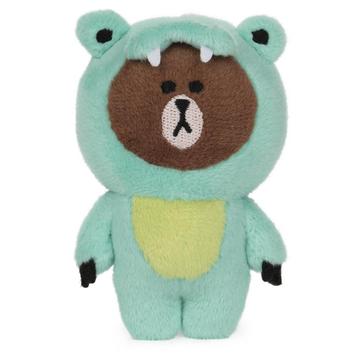 Brown bear in costumes plush blind box, frog costume