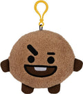 BT21 plush backpack bag clip, SHOOKY, front view