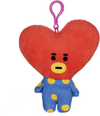 BT21 plush backpack bag clip, TATA, front view