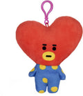 BT21 Official Line Friends 4" Plush Backpack Clip, Tata Heart