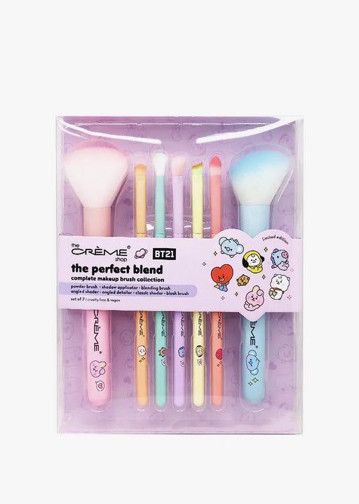 The Creme Shop x BT21 Collab for The Perfect Blend MakeUp Brush Collection, 7 PC Set