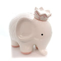 newborn baby shower gifts, pink elephant bank with crown, baby girl gift