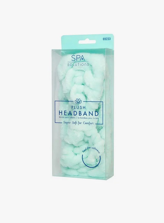 Cala Lux Spa Plush Bow Makeup & Skincare Headband, Mint