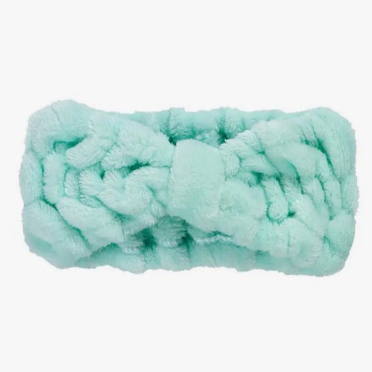 Cala Lux Spa Plush Bow Makeup & Skincare Headband, Mint