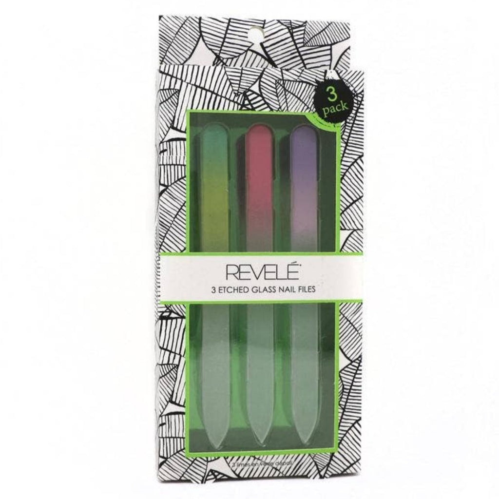 Crystal glass nail file set, in package