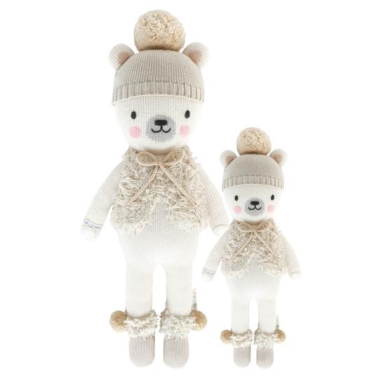cuddle and kind handmade hand knit dolls, stella polar bear