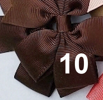 Grosgrain double loop bow ponytail ties, view 13