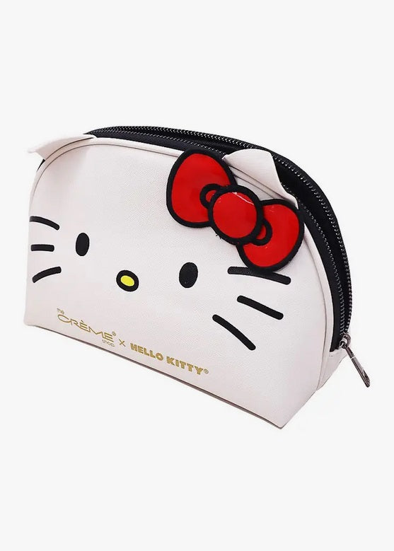 Hello Kitty x The Creme Shop makeup bag, white, angle view