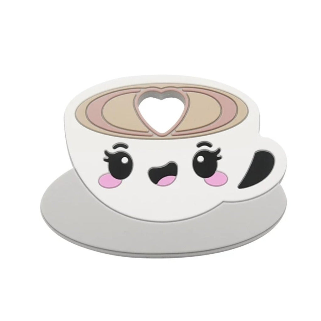 Kawaii cappuccino silicone teether, teether