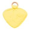 Kyte Baby Bamboo Lovey Blankie w/Removable Beechwood Teething Ring - Daffodil Yellow